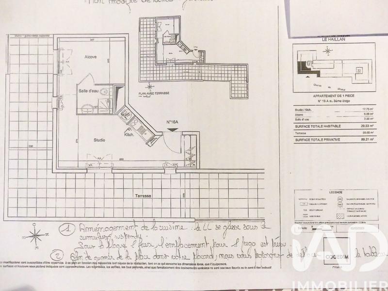 Appartement - 28 m² - 2 pièces