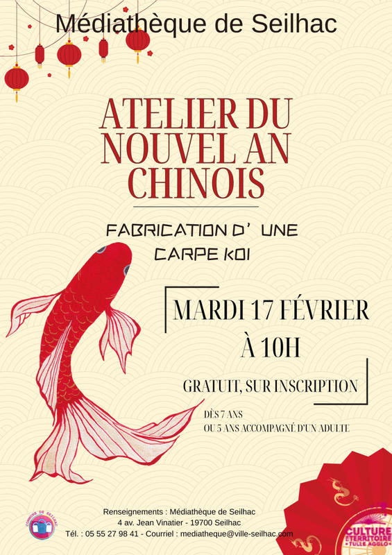 Médiathéque : Atelier du Nouvel An Chinois