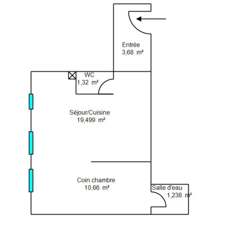 Appartement - 2 pièces