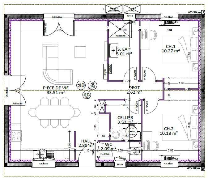 Maison - 70 m² - 4 pièces