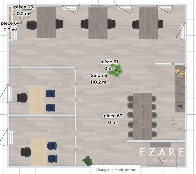 Bureau - 117 m² - 1 pièce