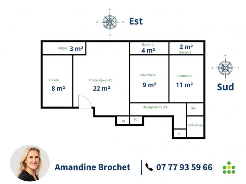 Appartement - 62 m² - 3 pièces