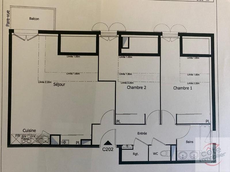 Appartement - 68 m² - 3 pièces