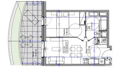 Appartement - 40 m² - 2 pièces
