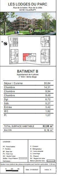 Appartement - 82 m² - 4 pièces
