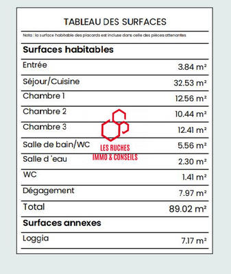 Appartement - 89 m² - 4 pièces