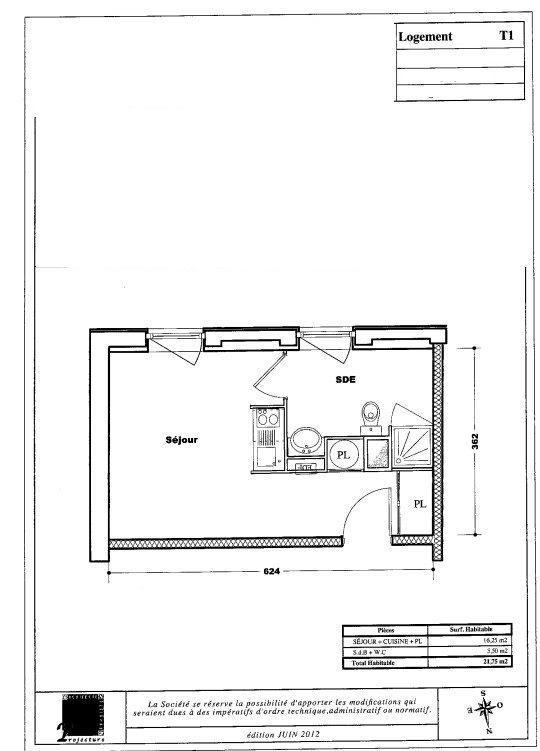 Appartement - 21 m² - 1 pièce