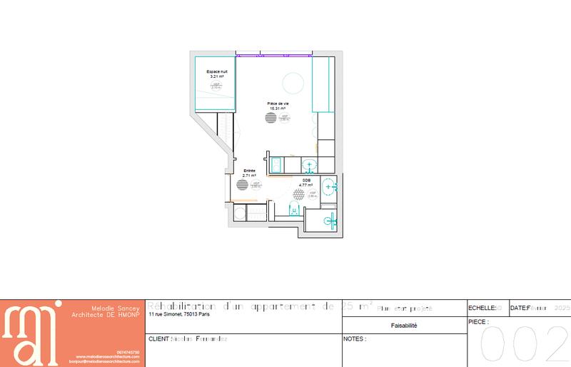 Appartement - 26 m² - 1 pièce