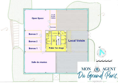 Bureau - 180 m² - 7 pièces
