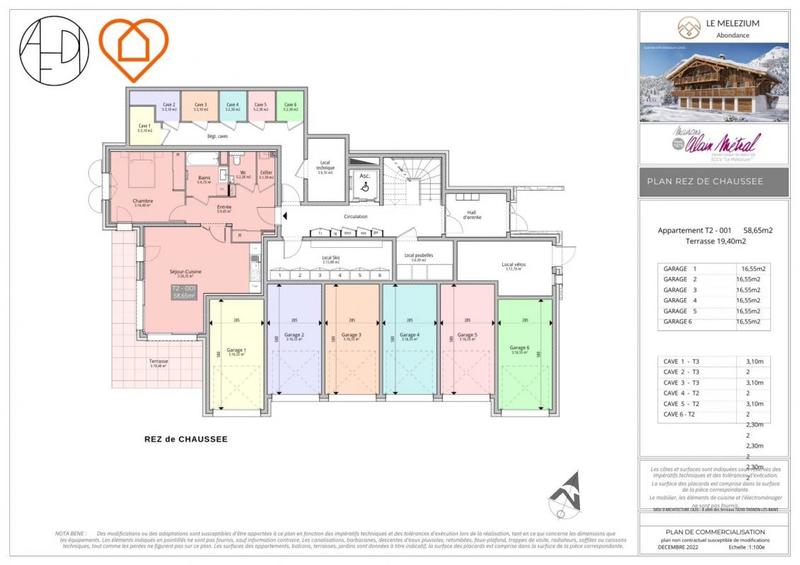 Appartement - 58 m² - 2 pièces