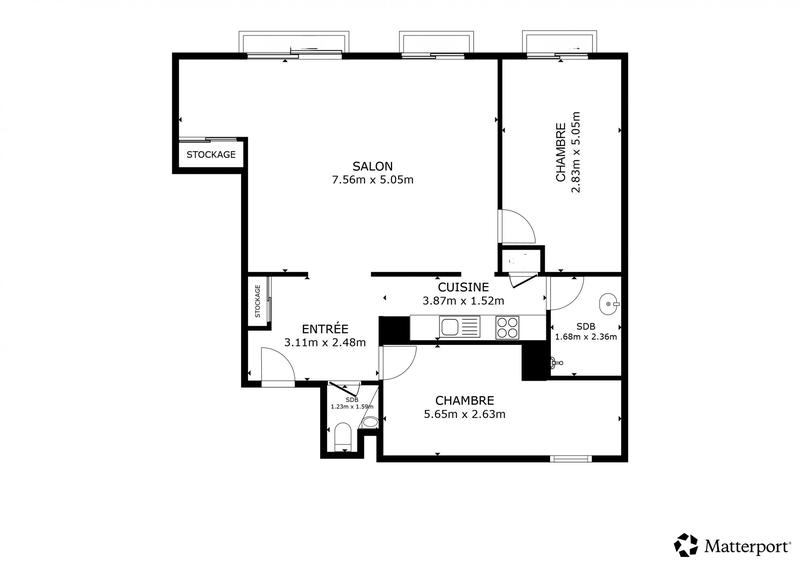Appartement - 80 m² - 3 pièces