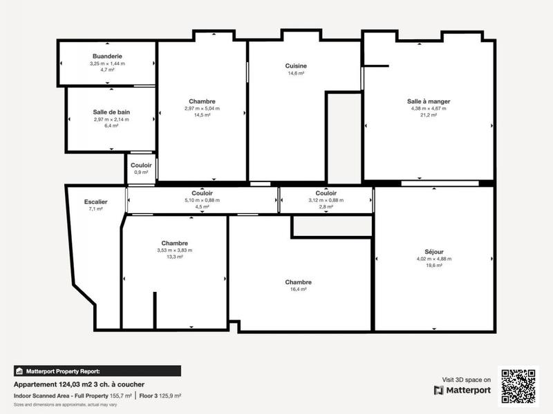 Appartement - 124 m² - 4 pièces