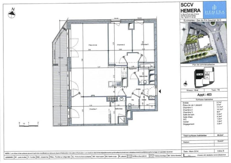 Appartement - 86 m² - 4 pièces
