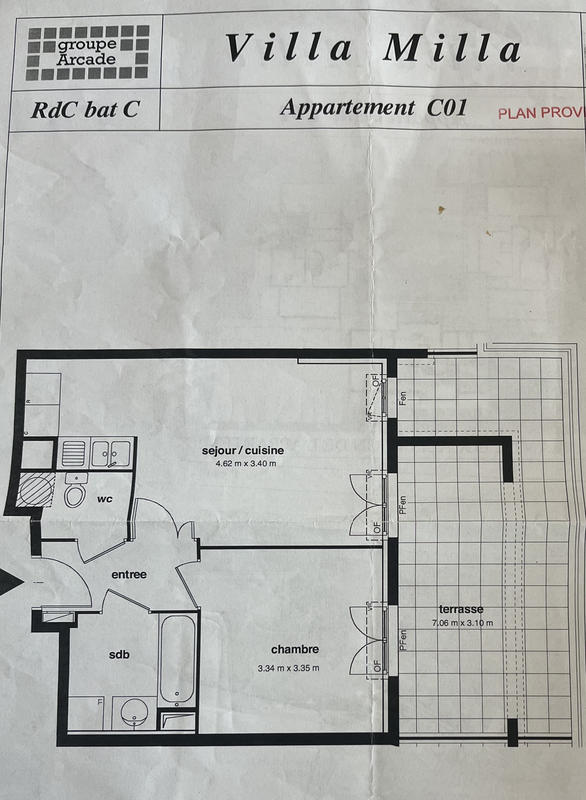 Appartement - 42 m² - 2 pièces