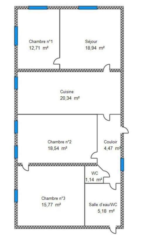 Longère - 97 m² - 5 pièces