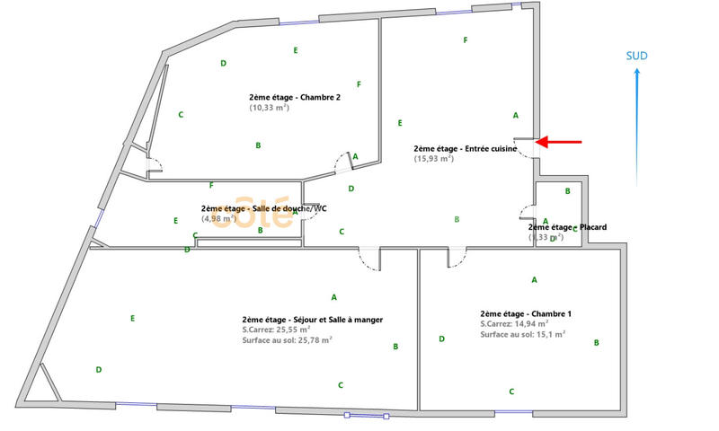 Appartement - 73 m² - 3 pièces