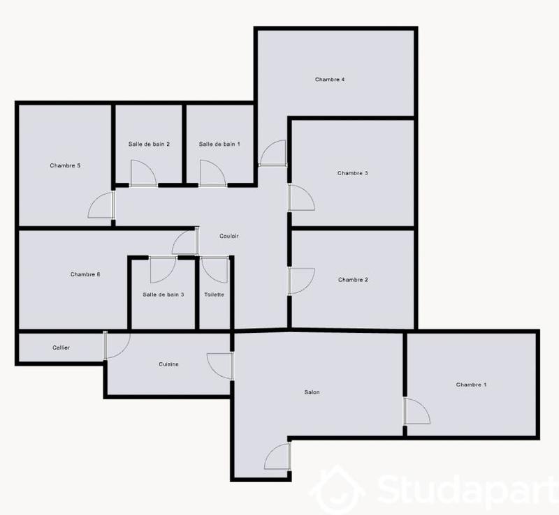 Chambre - 12 m² - 1 pièce