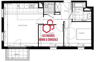 Appartement - 61 m² - 3 pièces