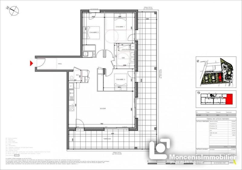 Appartement - 86 m² - 4 pièces