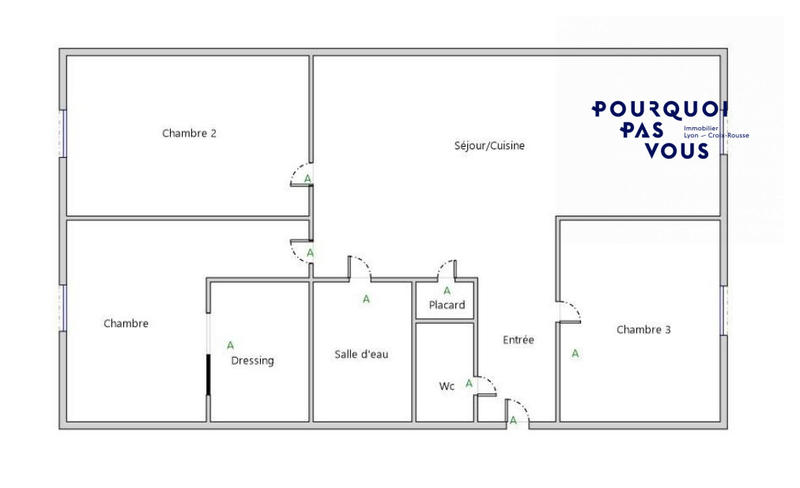 Appartement - 80 m² - 4 pièces