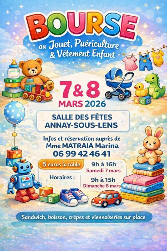 Bourse aux jouets, vêtements et puériculture