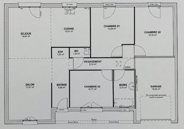 Maison - 95 m² - 5 pièces