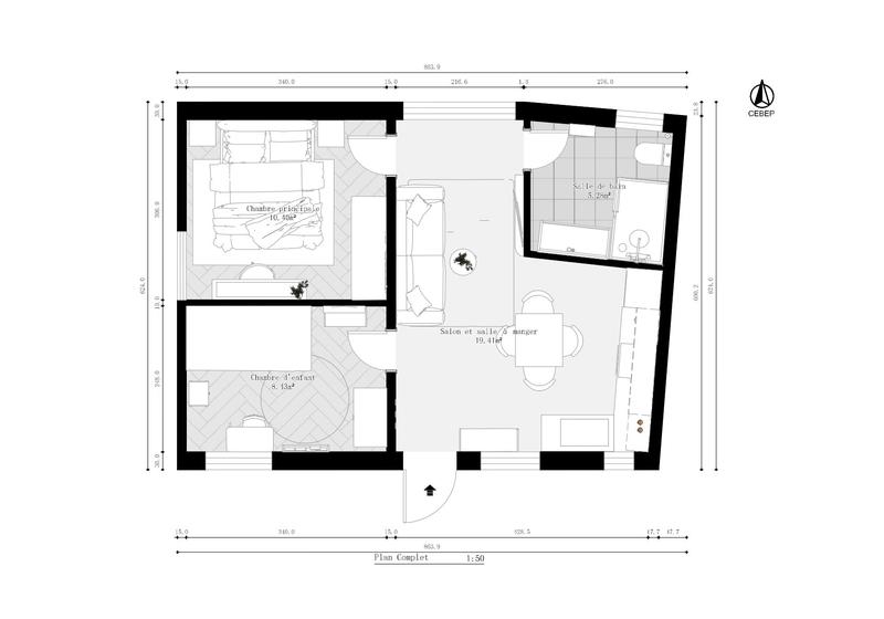 Maison - 43 m² - 3 pièces