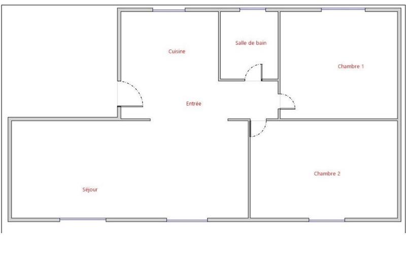 Appartement - 60 m² - 2 pièces