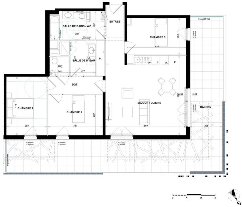 Appartement - 90 m² - 4 pièces