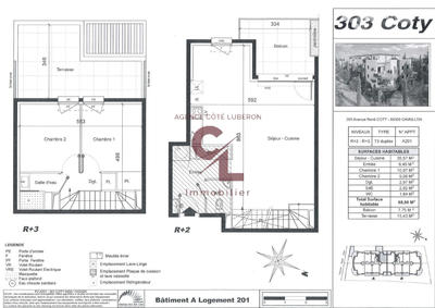 Appartement - 68 m² - 3 pièces