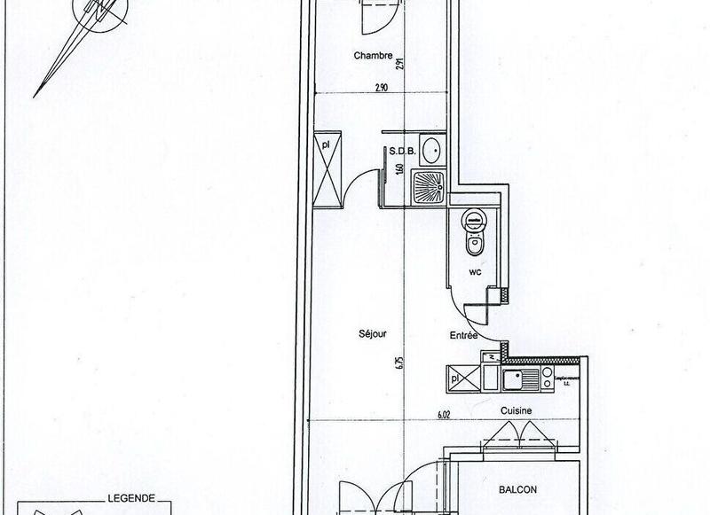 Appartement - 42 m² - 2 pièces