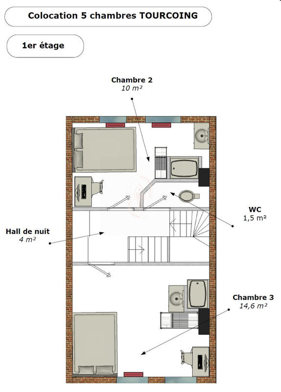 Maison - 111 m² - 6 pièces