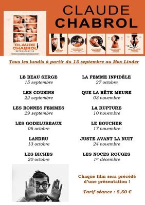Rétrospective Claude Chabrol au Max Linder