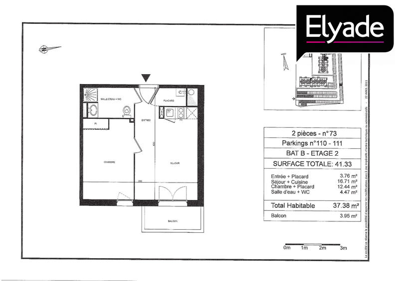 Appartement - 37 m² - 2 pièces