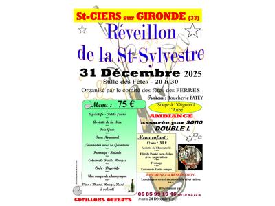 Fête de la Saint Sylvestre à Saint-Ciers sur Gironde