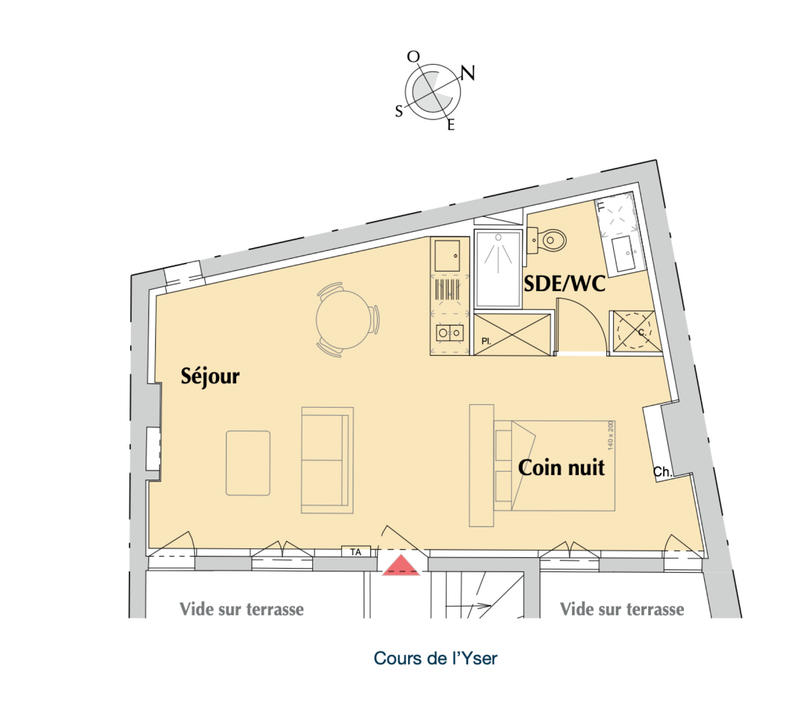 Appartement - 39 m² - 1 pièce