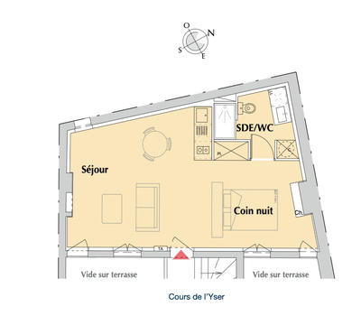 Appartement - 39 m² - 1 pièce