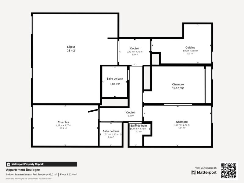 Appartement - 96 m² - 4 pièces