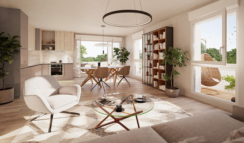 Appartement - 62 à 65 m² - 3 pièces