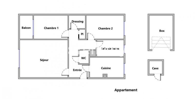 Appartement - 60 m² - 3 pièces