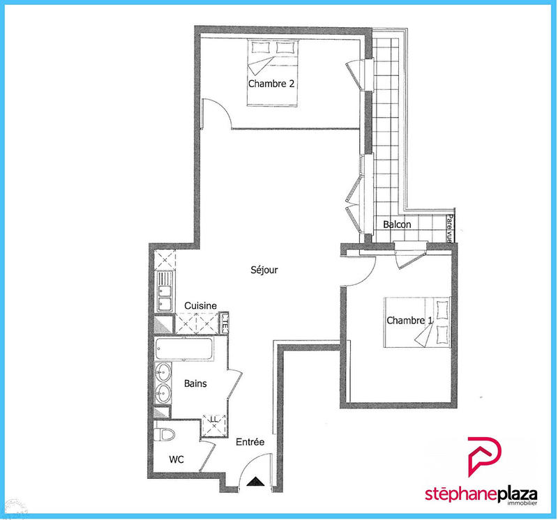 Appartement - 65 m² - 3 pièces