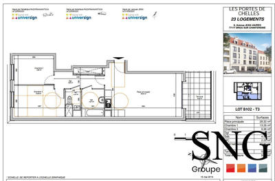 Appartement - 65 m² - 3 pièces
