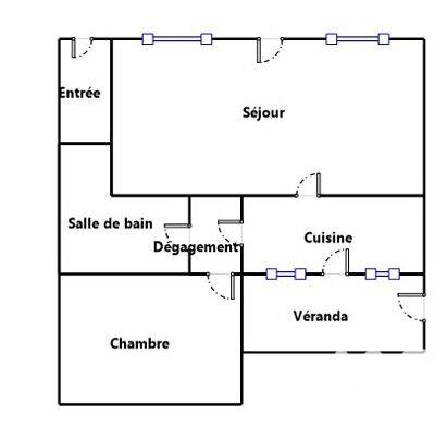 Maison - 45 m² - 2 pièces