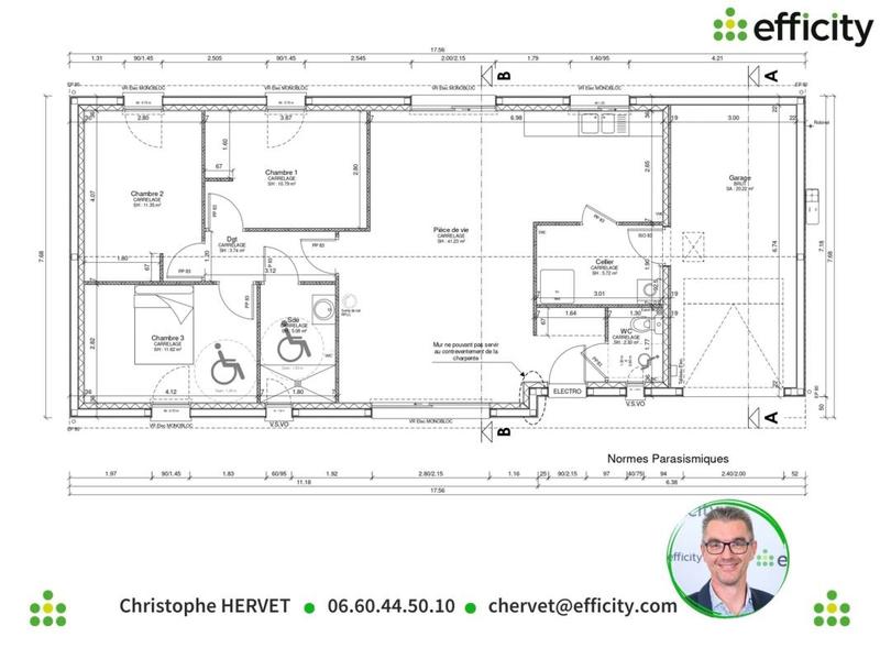 Maison - 92 m² - 5 pièces