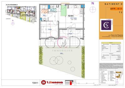 Appartement - 44 m² - 2 pièces