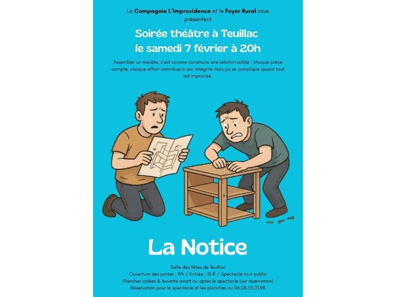 Soirée théâtre à Teuillac