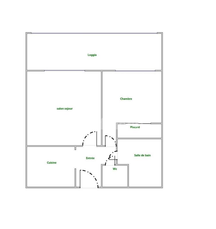 Appartement - 47 m² - 2 pièces