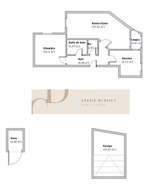 Appartement - 55 m² - 2 pièces