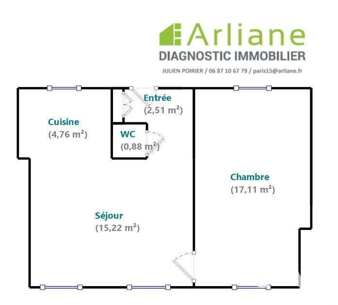 Appartement - 40 m² - 2 pièces