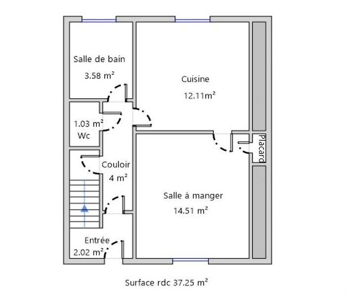 Maison - 75 m² - 3 pièces